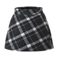 thumbnail image 1 of GigrtiJin Toddler Teens Girls' Skirt Plaid Printed High Waisted School Skirt Fall Winter Preppy Thermal Skirt 3-15 Years, 1 of 3