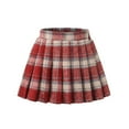 thumbnail image 1 of GigrtiJin Toddler Teens Girls' Skirt Plaid Printed High Waisted Student Pleated Skirt Fall Winter Preppy Thermal Skirt 3-15 Years, 1 of 6