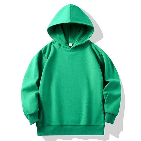 GigrtiJin Toddler's Hoodies Solid Color Crew Neck Long Sleeve Hooded Warm Sweatshirt for Children Casual Comfortable Blouse
