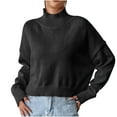 thumbnail image 1 of GigrtiJin Turtleneck Sweaters for Women Winter Casual Solid Long Sleeve Pullover Blouse Trendy Warm Soft Tops, 1 of 3
