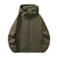 thumbnail image 1 of GigrtiJin Waterproof Jackets for Womens Windbreaker Zip up Hooded Coats Warm Outdoor Rain Coats with Pockets, 1 of 2
