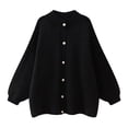 thumbnail image 1 of GigrtiJin Women Cardigan Sweater Jacket Long Sleeve Button down Round Neck Sweater Solid Color Loose Sweaters Jackets, 1 of 8