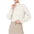 thumbnail image 1 of GigrtiJin Women Lightweight Crop Top Zip up Athletic Jacket Stand Collar Windproof Sun Protection Workout Outdoor Jacket, 1 of 7
