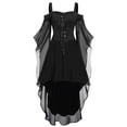 thumbnail image 1 of GigrtiJin Women Plus Size Halloween Dresses off Shoulder Square Neck Butterfly Sleeve Dress Party Medieval Gothic Dress, 1 of 5