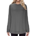 thumbnail image 1 of GigrtiJin Women Plus Size Sweatshirt Long Sleeve Crew Neck Casual Oversized Soft Pullover Tops Loose Comfy Shirts Blouse, 1 of 5