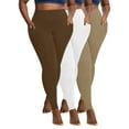 thumbnail image 1 of GigrtiJin Women's 3pc Plus Size Leggings with Pockets Hip Lift High Waisted Yoga Pants Seamless Stretchy Workout Pants, 1 of 7
