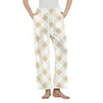 thumbnail image 1 of GigrtiJin Womens Flannel Cute Sleeping Pants Plaid Printed Elastic Waisted Wide Leg Comfy Thermal Pajama Pants with Pocket, 1 of 5