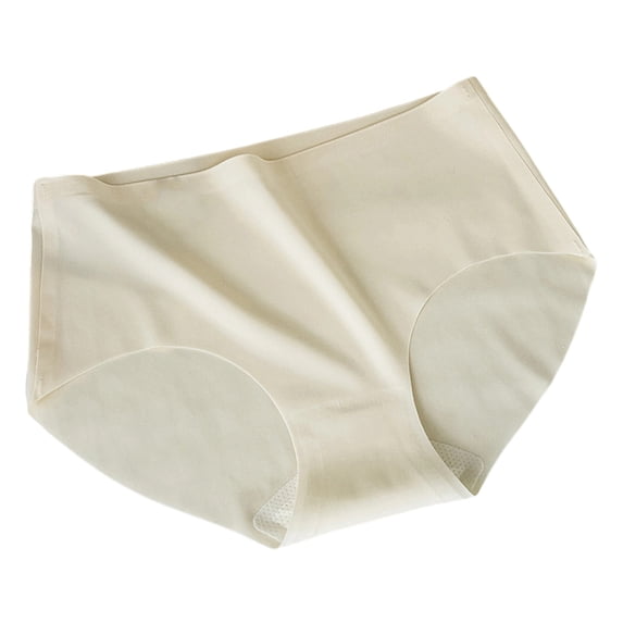 GigrtiJin Women's Cotton Seamless Panties Solid Color Basic No Show Mid Waist Quick Dry Underwear Smooting Granny Briefs