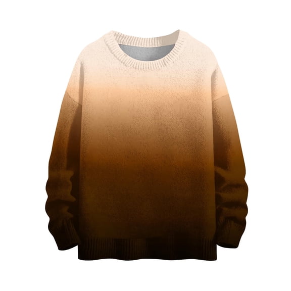 GigrtiJin Women's Gradient Sweatshirt Plus Size Long Sleeves Crew Neck Sweatshirts Comfy Loose Pullover Blouse Top