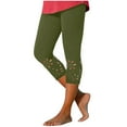 thumbnail image 1 of GigrtiJin Women's High Waist Hollow out Leggings Casual Seamless Scrunch Butt Lifting Yoga Gym Slim Capri Pants, 1 of 7