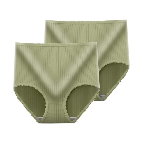 GigrtiJin Women's High Waisted Ribbed Underwear Seamless No Show Solid Color Panties Quick Dry Sweat Proof Underpants