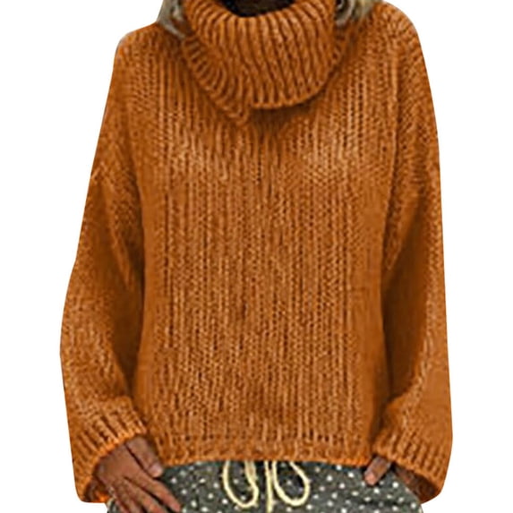 GigrtiJin Women's Knit Oversized Sweater Long Sleeve Turtleneck Casual Pullover Tops Fall Winter Fashion Loose Sweaters