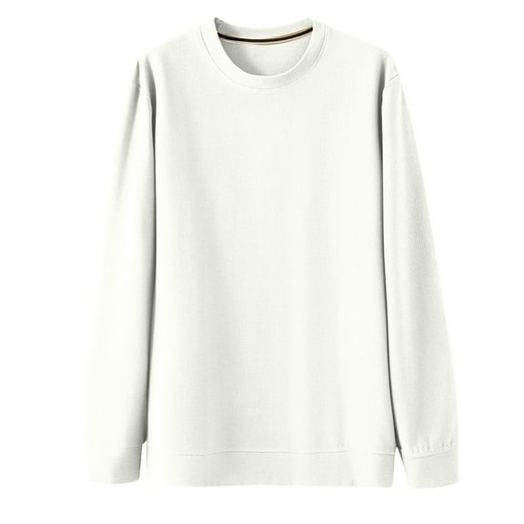 GigrtiJin Women's Plus Size Tops Fashion Solid Color Round Neck Blouse Casual Long-Sleeved Comfy Loose Shirts