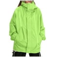 thumbnail image 1 of GigrtiJin Women鈥檚 Plus Size Waterproof Ski Jacket 3 in 1 Coat Hooded Zip up Windproof Long Sleeve Rain Coat with Pocket, 1 of 9