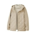 thumbnail image 1 of GigrtiJin Women's Quilted Casual Jacket Solid Color Hooded Full Zipper Long Sleeve Outcoat Fall Winter Loose Comfy Outwear, 1 of 3