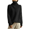 thumbnail image 1 of GigrtiJin Women's Quilted Knitted Sweater Solid Color Ribbed Turtleneck Long Sleeve Thermal Tops, 1 of 6