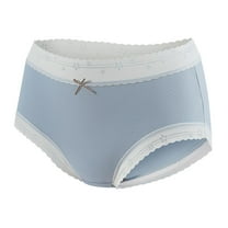 GigrtiJin Women's Sport Sweatproof Underwear Solid Color Wave Edge Seamless No Show Cotton Underpants Breathable Comfy Briefs