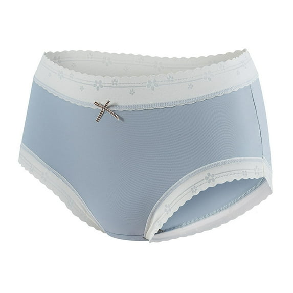 GigrtiJin Women's Sport Sweatproof Underwear Solid Color Wave Edge Seamless No Show Cotton Underpants Breathable Comfy Briefs