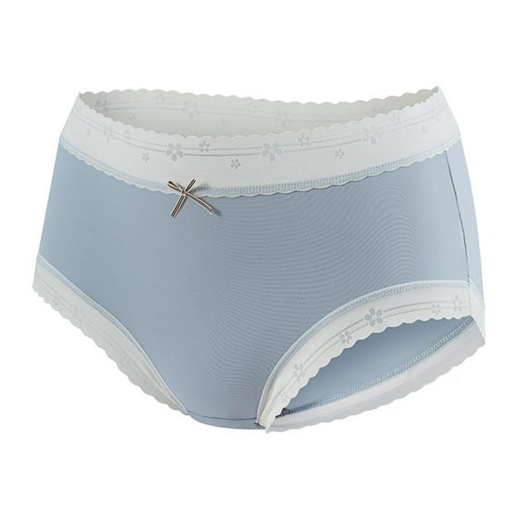 GigrtiJin Women's Sport Sweatproof Underwear Solid Color Wave Edge Seamless No Show Cotton Underpants Breathable Comfy Briefs