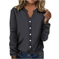thumbnail image 1 of GigrtiJin Womens Fall Long Sleeves Tops V-Neck Open Front Solid Color Coats Casual Outwear Loose Jackets, 1 of 5