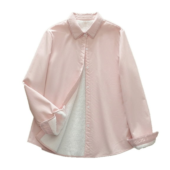 GigrtiJin Womens Fall Shirts Long Sleeves Button down Solid Color Shirt Loose Casual Comfy Work Blouses Tops