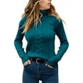 thumbnail image 1 of GigrtiJin Womens Fall Turtleneck Sweaters Casual Long Sleeve Knit Pullover Blouses Going out Solid Color Comfy Tops, 1 of 3