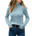 thumbnail image 1 of GigrtiJin Womens Fall Turtleneck Sweaters Casual Long Sleeve Knit Pullover Blouses Going out Solid Color Comfy Tops, 1 of 3