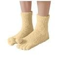 thumbnail image 1 of GigrtiJin Womens Fuzzy Toe Socks Winter Warm Comfy Socks Five Toe Socks Compression Solid Color Casual Funny Tube Socks, 1 of 7