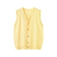 thumbnail image 1 of GigrtiJin Womens Knitting Cotton Sweater Vest Solid Color V Neck Button Down Sleeveless Tops Casual Comfy Tunic, 1 of 2