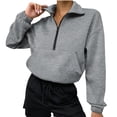 thumbnail image 1 of GigrtiJin Womens Oversized Sweatshirts Half Zip Pullover Long Sleeves Tops Fashion Solid Color Sweatshirt with Pockets, 1 of 6