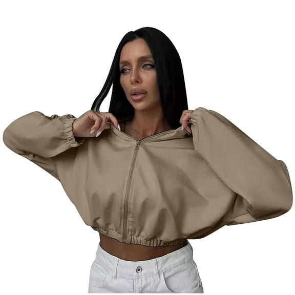 GigrtiJin Womens Oversized Zip up Hoodies Hooded Sweatshirt Fleece Sweater Fall Winter Fashion Thermal Warm Sweater