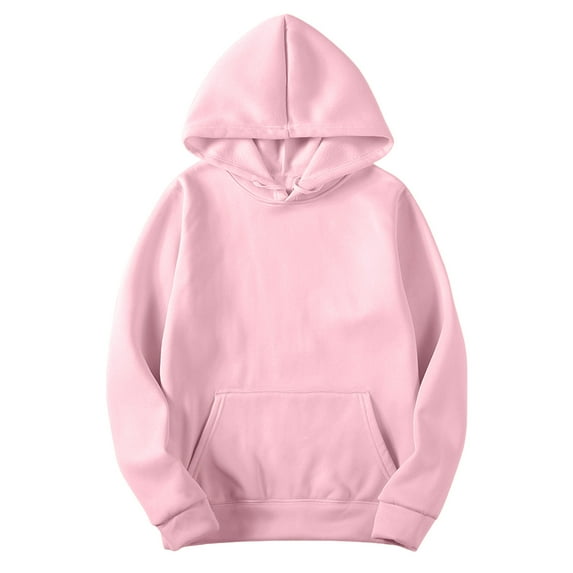 GigrtiJin Womens Plus Size Hooded Sweatshirt Casual Long Sleeve Solid Color Pullover Tops Fashion Loose Top with Pocket