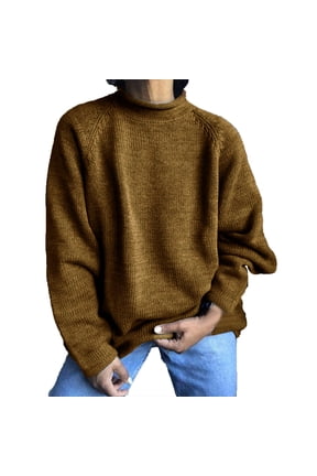 Womens Plus Size Pullover Sweater Winter Long Sleeve Round Neck Loose Blouse Solid Color Casual Tops