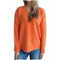 thumbnail image 1 of GigrtiJin Womens Pullover Sweaters Fall Winter Knitted Loose Long Sleeve Blouse Fashion V-Neck Casual Comfy Tops, 1 of 7