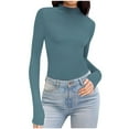 thumbnail image 1 of GigrtiJin Womens Ribbed Long Sleeve Plus Size Sweaters Crewneck Knitted Pullover Blouses Slim Basic Casual Tops, 1 of 6