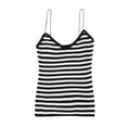 thumbnail image 1 of GigrtiJin Womens Striped Print Camisole Sleeveless Tank Top Slim Crop Vest Top Knit V-Neck Basic Cami Shirts, 1 of 3