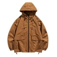 thumbnail image 1 of GigrtiJin Womens Waterproof Rain Jackets with Hood Windbreaker Zip up Raincoat Casual Solid Color Coat with Pocket, 1 of 2