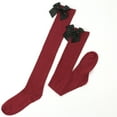 thumbnail image 1 of GigrtiJin Womens over Knee Socks Casual Comfy Long Socks Festive Holiday Bow Stockings Daily Funny Soft Socks, 1 of 2