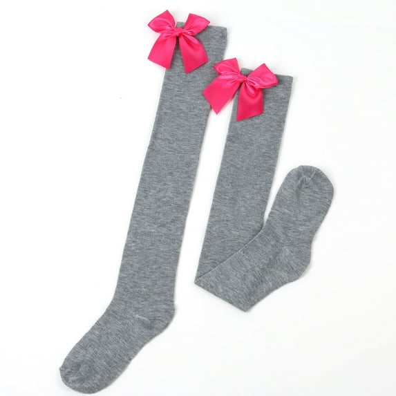 GigrtiJin Womens over Knee Socks Casual Comfy Long Socks Festive Holiday Bow Stockings Daily Funny Soft Socks