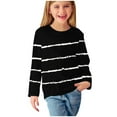 thumbnail image 1 of GigrtiJinBasic Tops for Kids Striped Print Crewnecks Long Sleeves Casual Blouse Fashion Comfy Fall Pullover Shirts, 1 of 6