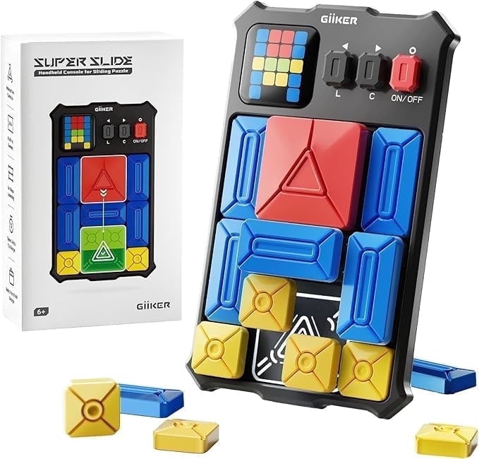 GiiKER Super Slide,Original 500+ Challenges Brain Teaser Puzzle for 5+,Travel and Birthday Gift for Boys and Girls