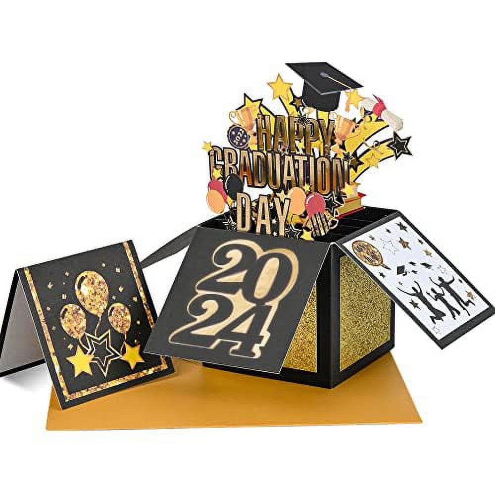 Giiffu 2024 Graduation Pop Up Card, 3D Handmade Graduation Greeting ...