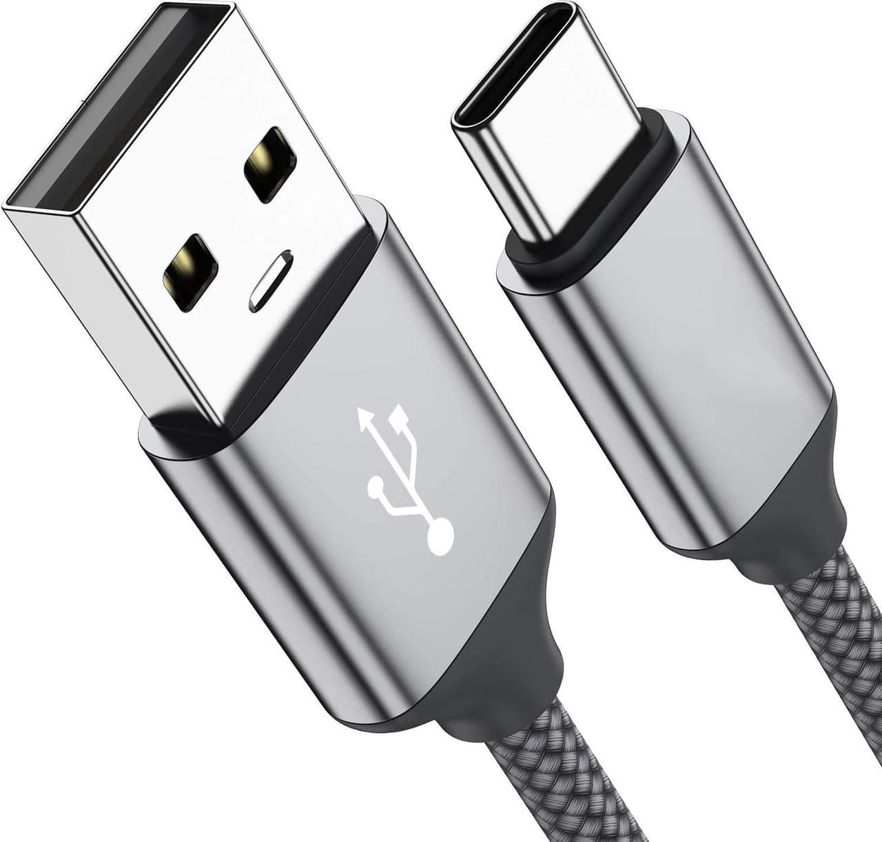Giizhmy USB A to USB C 3.3ft 2-Pack Cable, Gray - Walmart.com