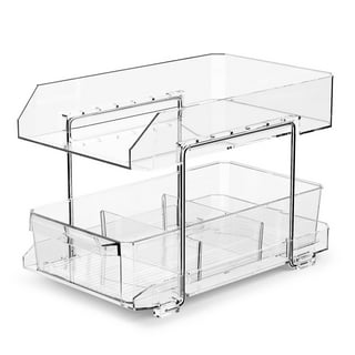 WAKISA Clear Bathroom Organizers 3 Tier, Pull Out Organizer and Storage  with 2 Cups, Slide Out Drawer Storage Container with 6 Dividers,  Multi-Purpose Bathroom Organizer, Kitchen Under Sink Organizer - Yahoo  Shopping