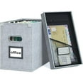 Gijjgole Collapsible File Organizer Box, for Letters, Documents, Folders with Lid and Mesh