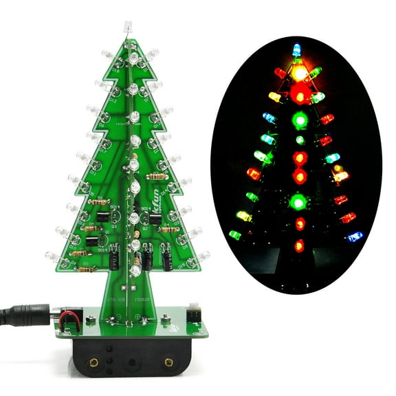 Gikfun 3D Xmas Tree Led Diy Kits 7 Color Flash Circuit LED EK1697