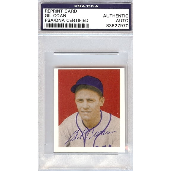 Gil Coan Autographed 1949 Bowman Reprint Card #90 Washington Senators PSA/DNA #83827970