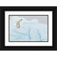 thumbnail image 1 of Gil Raga, Joan 14x11 Black Ornate Wood Framed with Double Matting Museum Art Print Titled - Polar Bear On Iceberg, 1 of 4