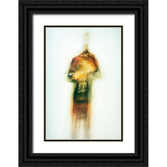 Gil Raga, Joan 23x32 Black Ornate Wood Framed with Double Matting Museum Art Print Titled - Clarinet