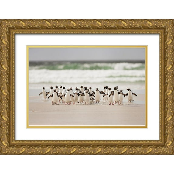 Gil Raga, Joan 32x23 Gold Ornate Wood Framed with Double Matting Museum Art Print Titled - Desembarco